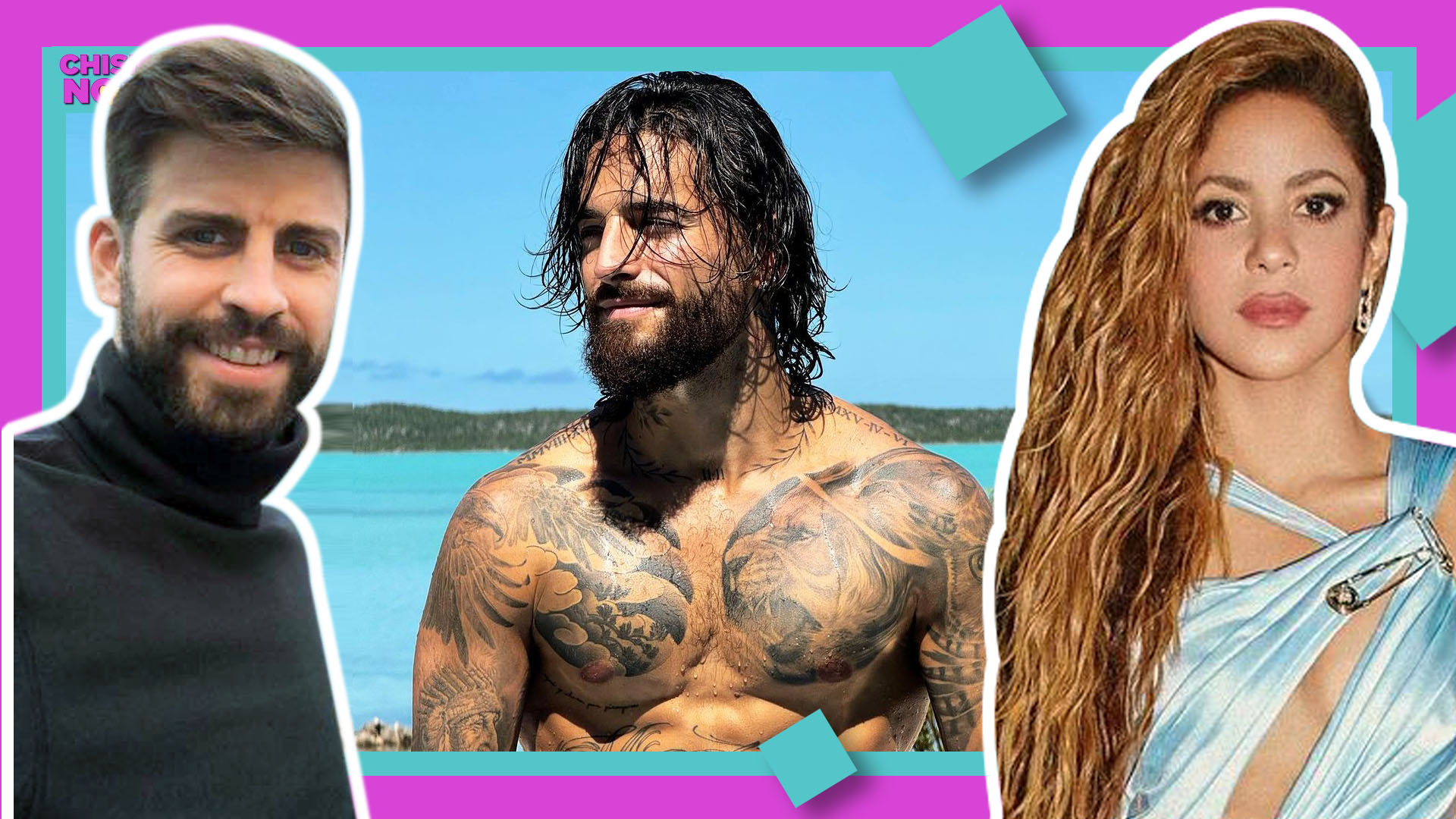 Piqué se puso candente al ver a Maluma con poca ropa y se le paró... el corazón