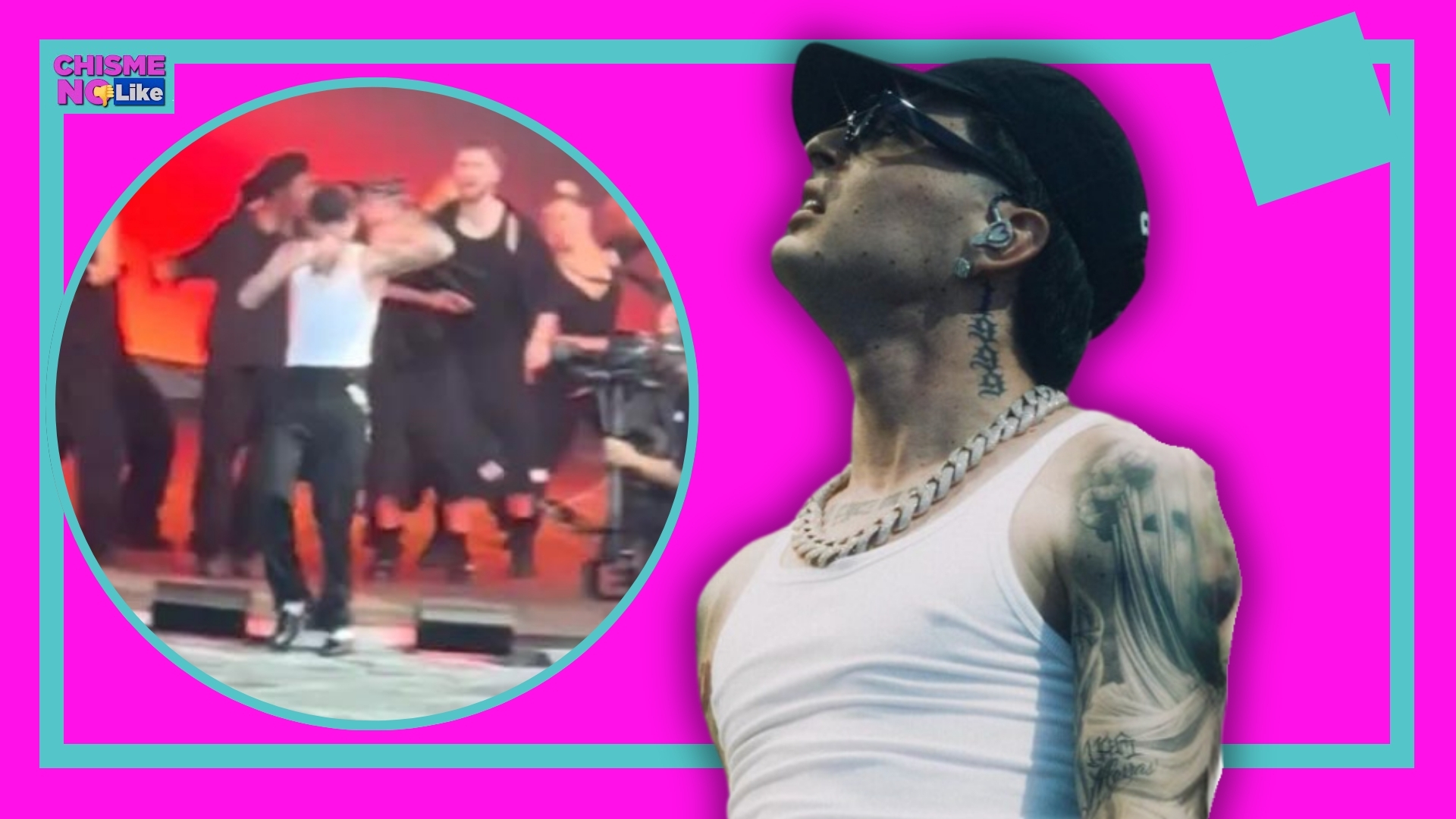 Filtran video del momento exacto del accidente de Peso Pluma en pleno concierto