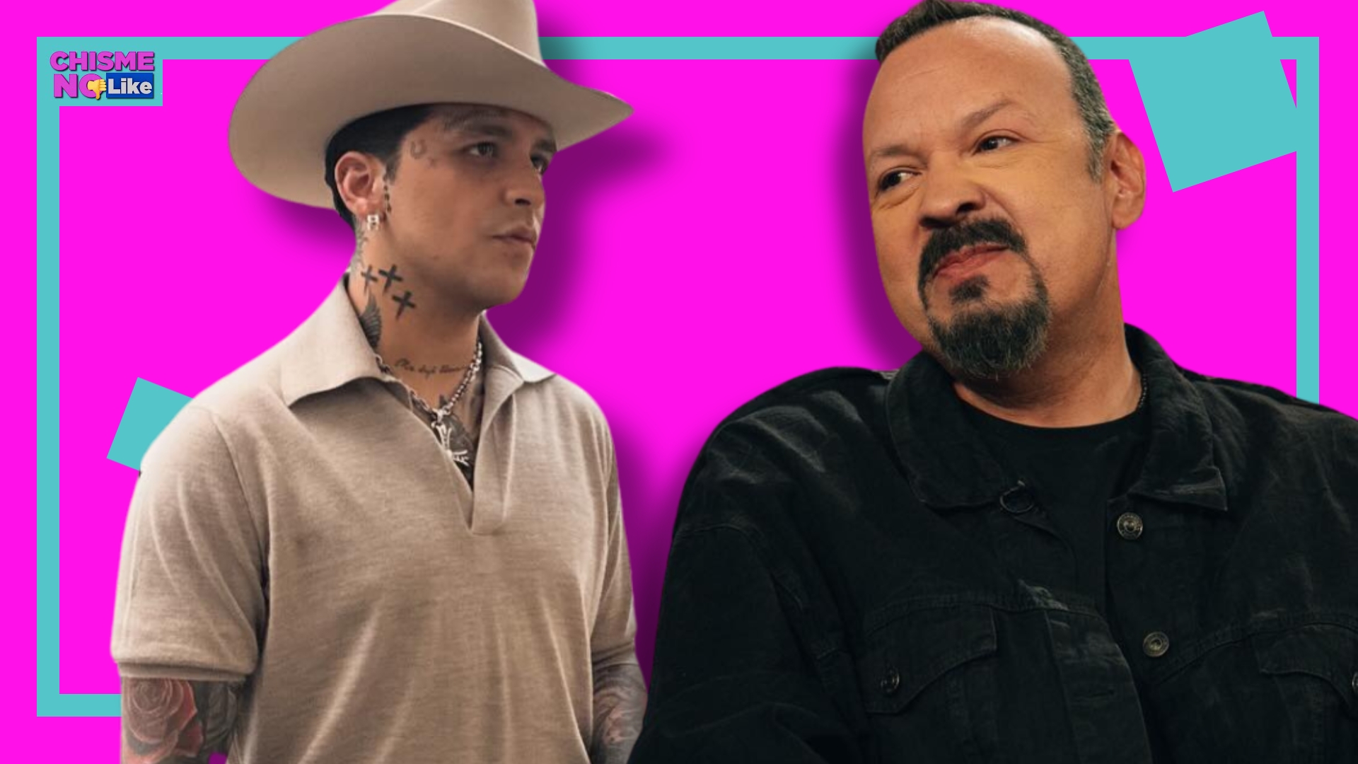 Christian Nodal aparece en cumpleaños de Pepe Aguilar y causa polémica con su gesto hacia el cantante.