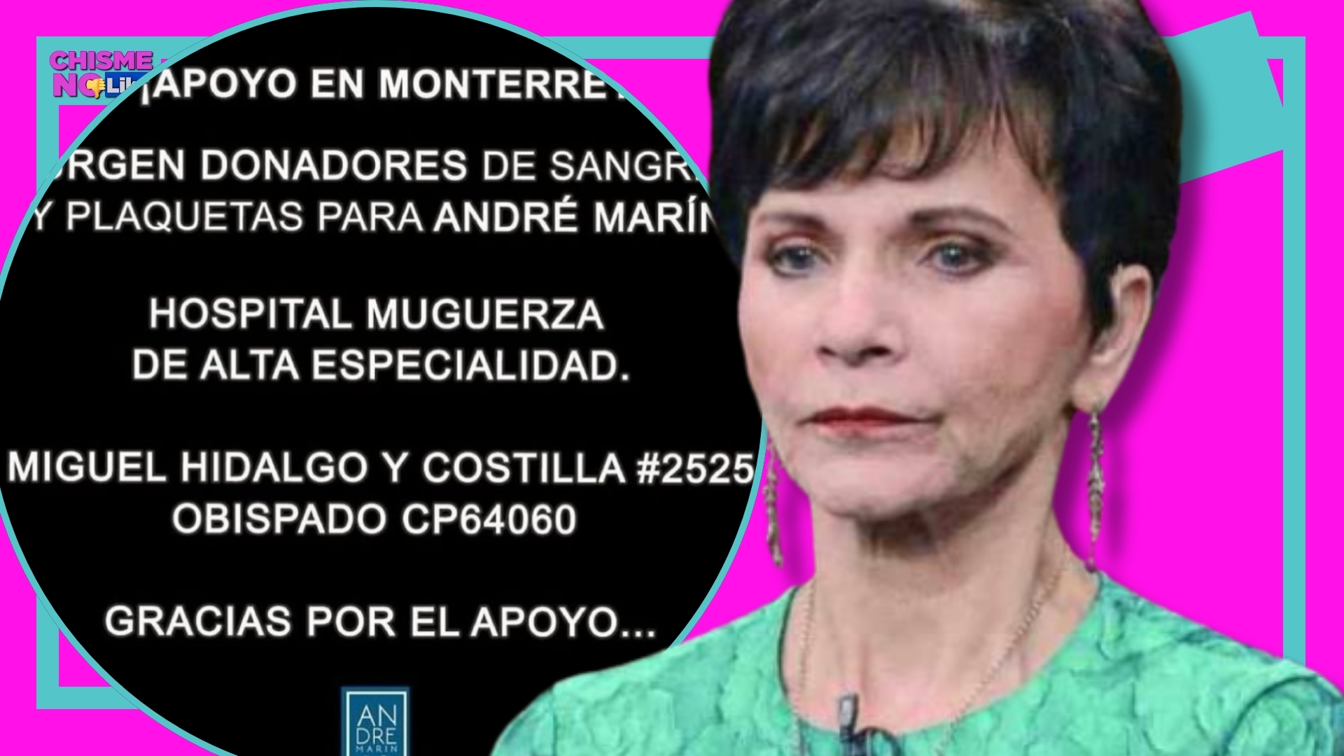 ¡ÚLTIMA HORA! Pati Chapoy hace otro llamado urgente de donadores de sangre y plaquetas para André Marín